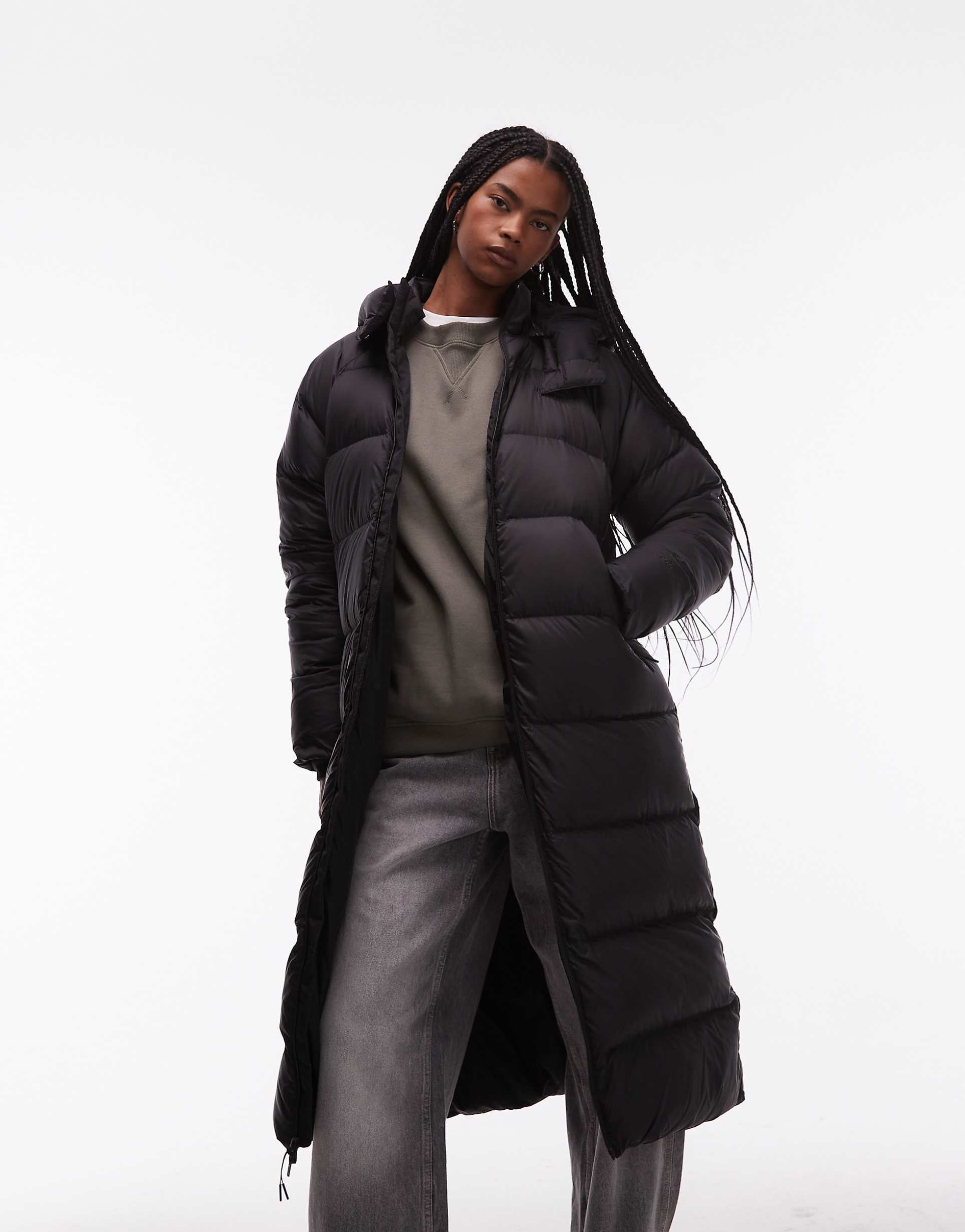 Parka larga negra acolchada con capucha Hydrenalite City de The North Face