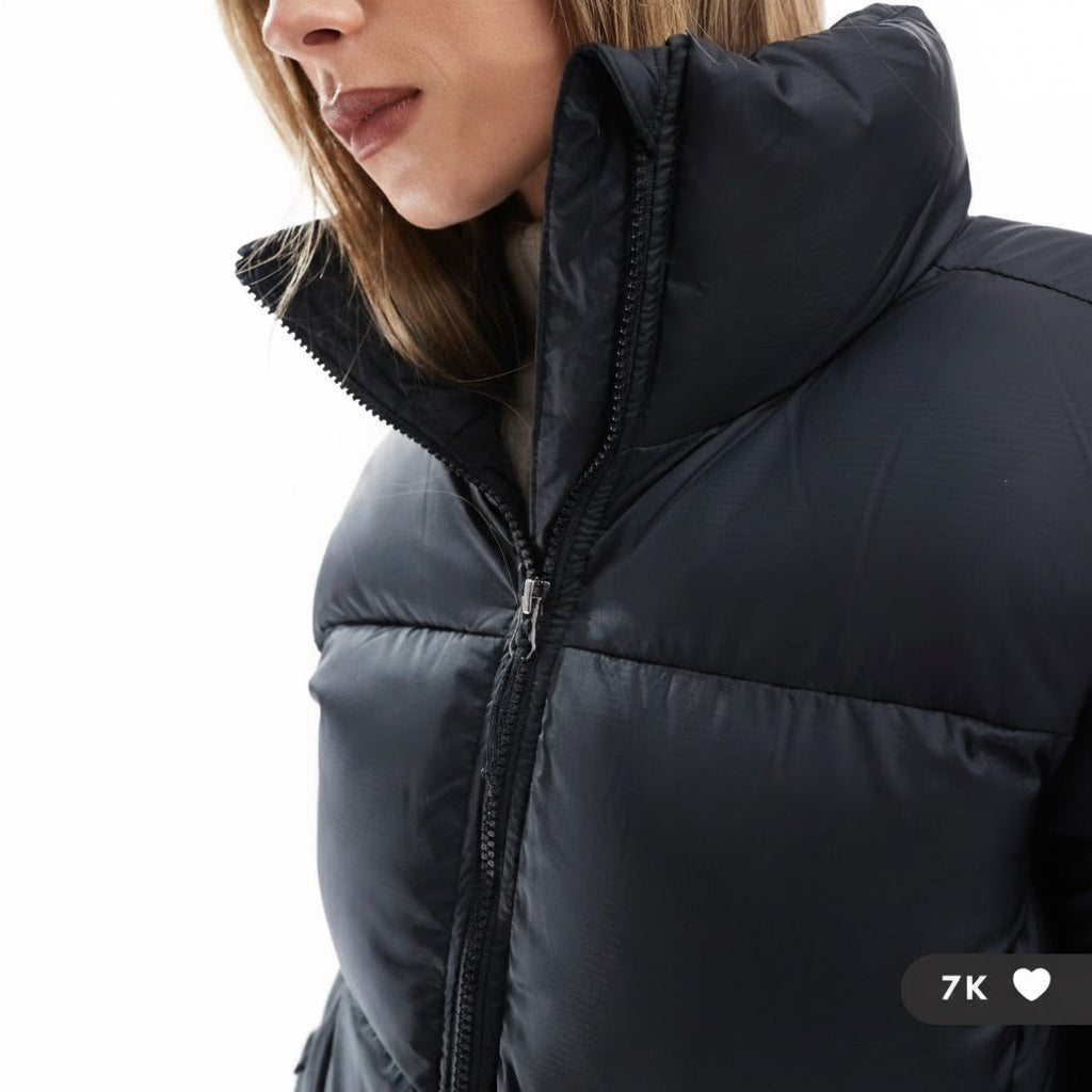 Chaqueta negra acolchada con cremallera Puffect II