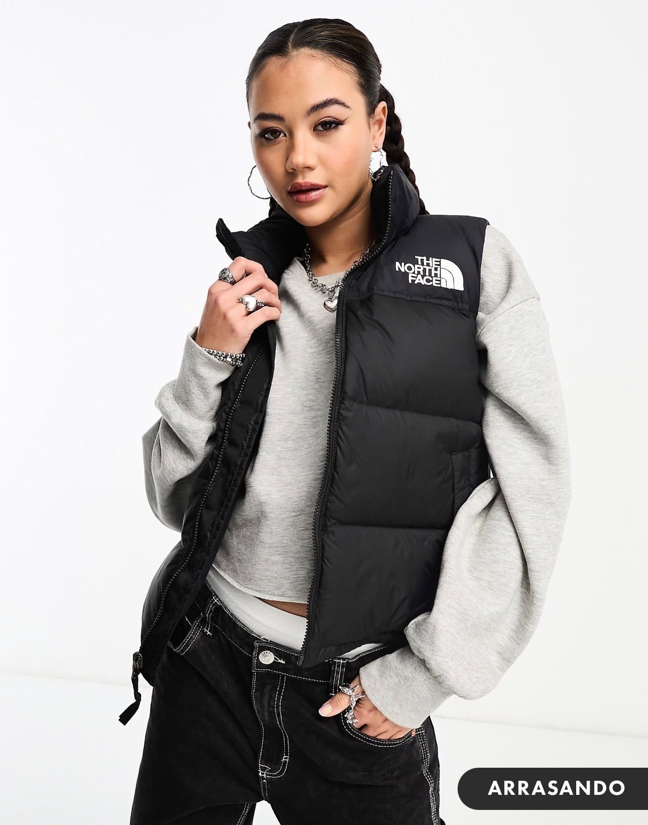 Chaleco de plumón negro 1996 Retro Nuptse de The North Face