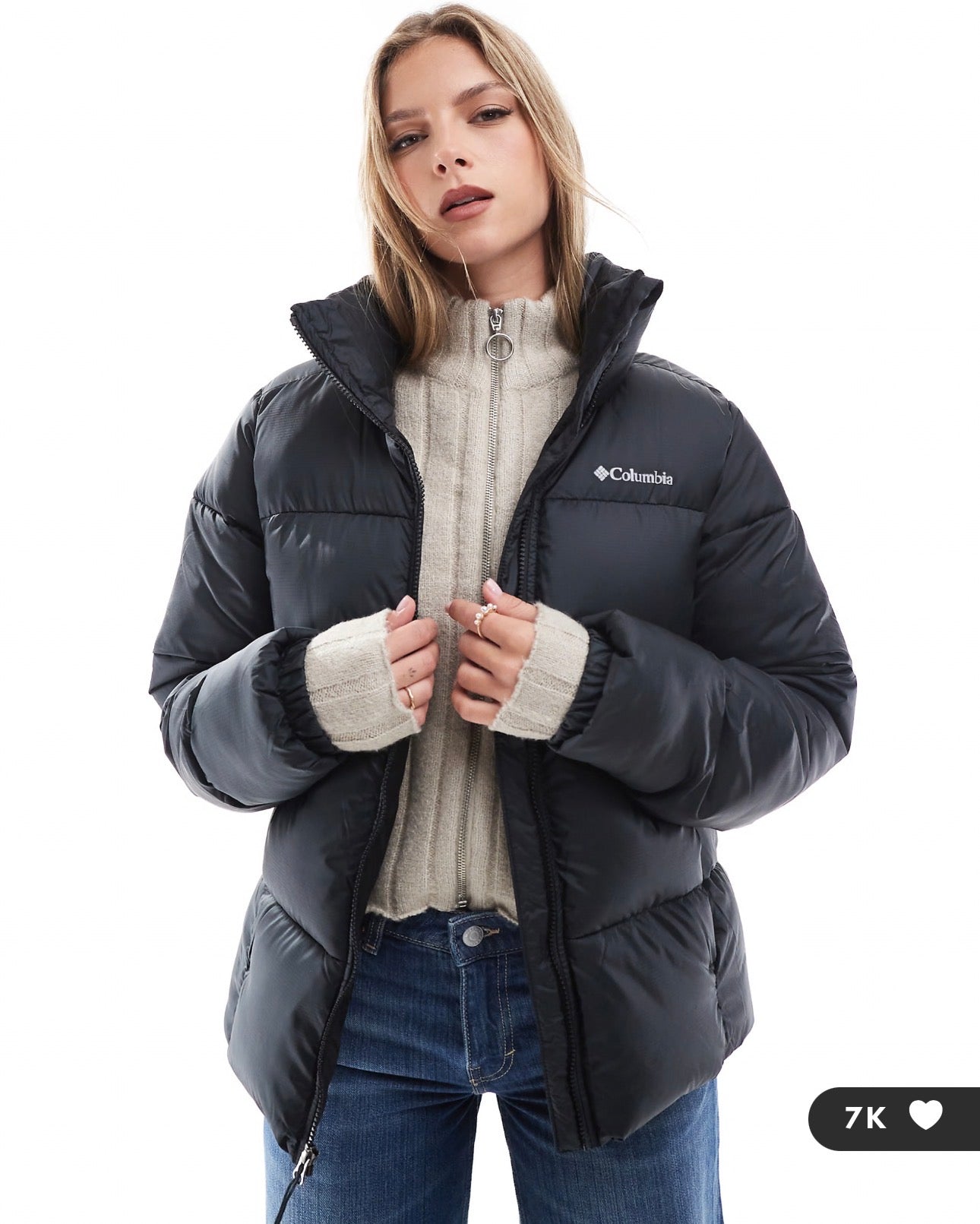 Chaqueta negra acolchada con cremallera Puffect II de Columbia