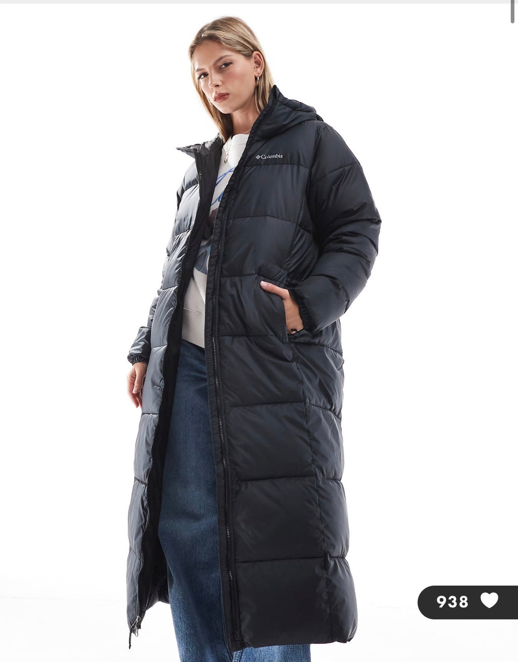 Abrigo largo negro acolchado Puffect II de Columbia